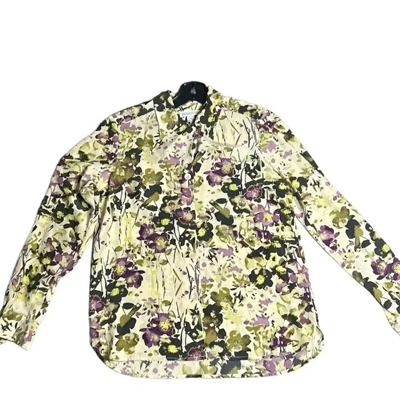 PENDLETON silk floral oversized blouse,size 6 ( Ptp 19”) med/Large  Y2K   EC - Picture 8 of 12